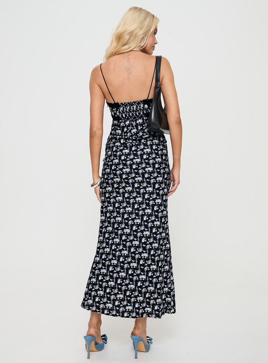 Emily Maxi Dress Black / Floral · photo 5