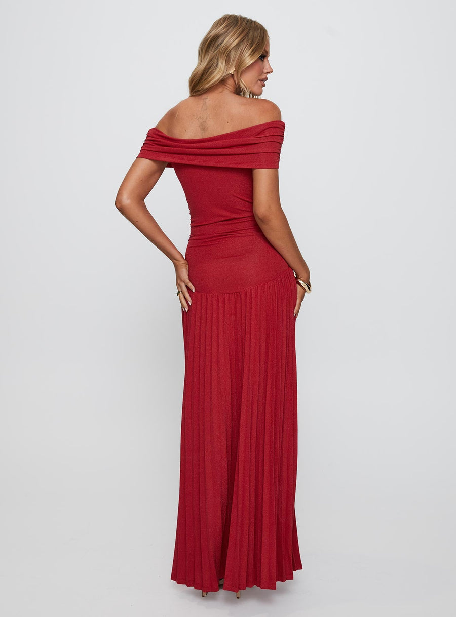 Field Of Dreams Maxi Dress Crimson · photo 5
