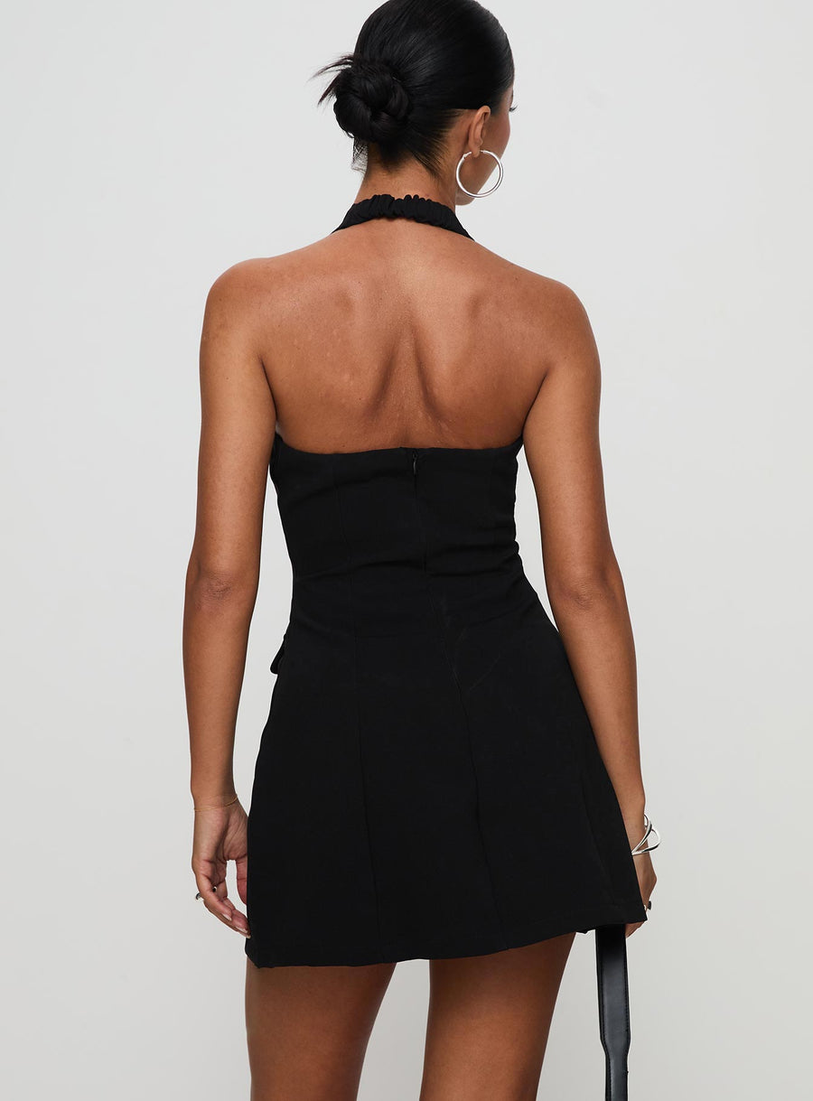 Emanuela Halter Mini Dress Black · photo 5