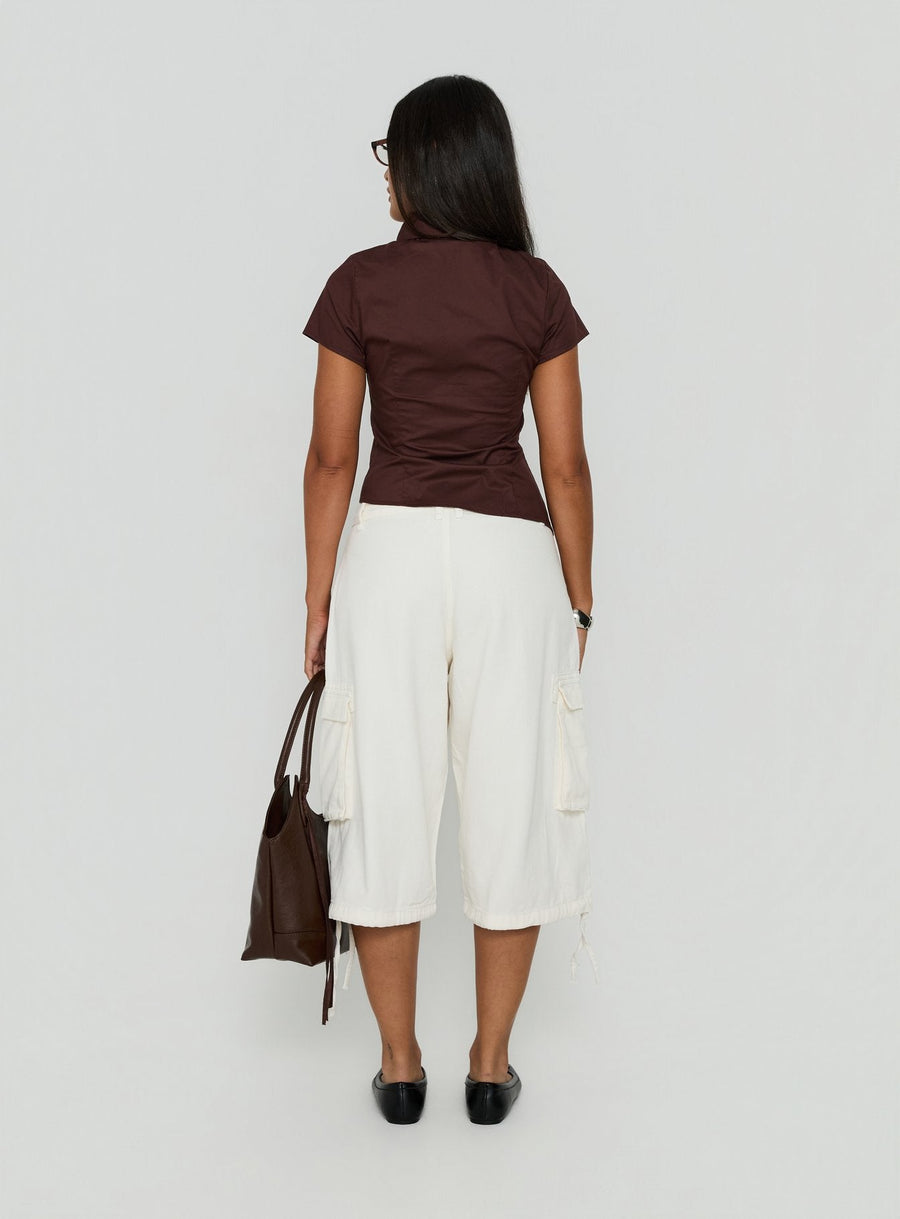 Hudsen Longline Cargo Shorts Cream · photo 6