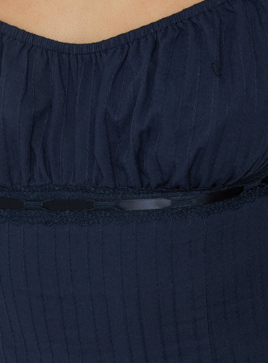Garconne Textured Mini Dress Navy · photo 5