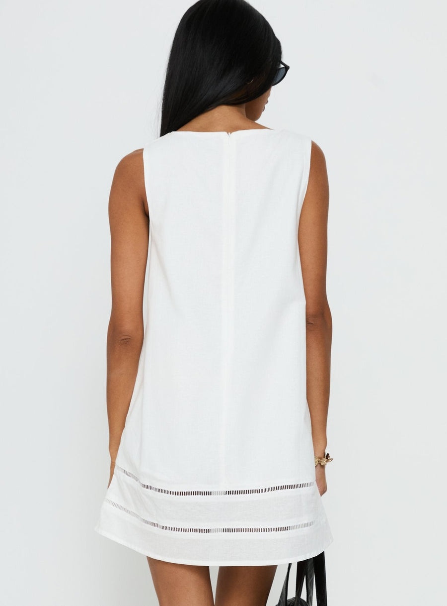 Haily Babydoll Mini Dress White · photo 5