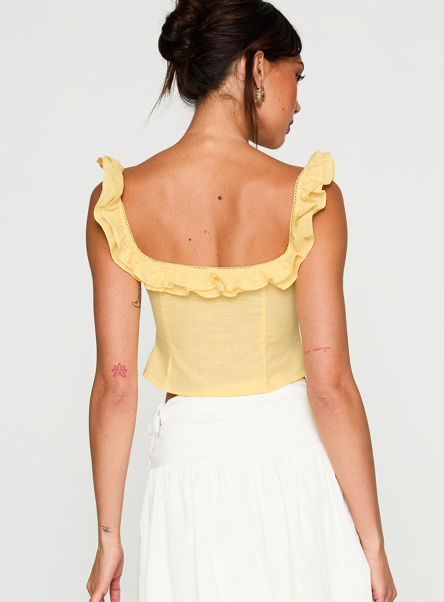 Isadoria Frill Top Yellow · photo 8
