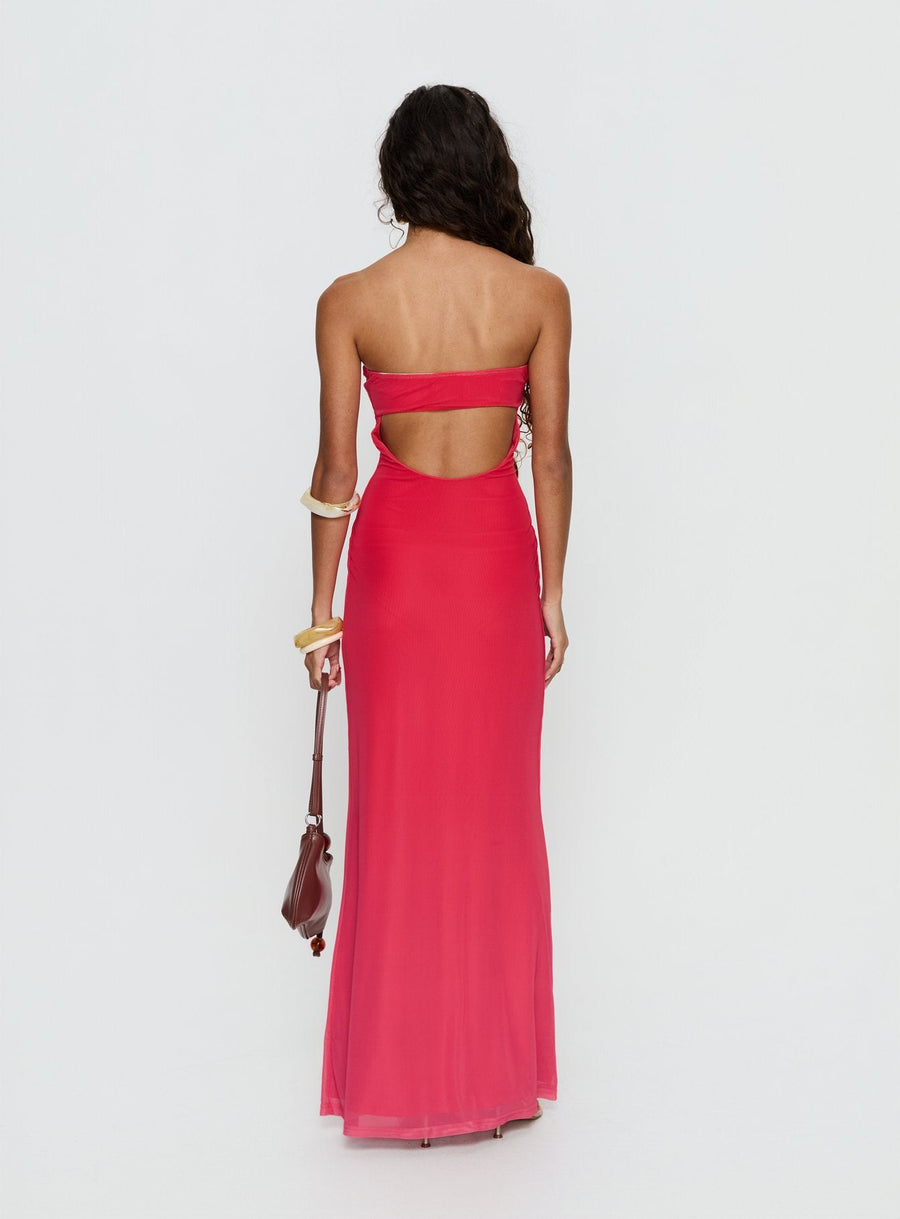 Jesemma Strapless Maxi Dress Hot Pink · photo 4