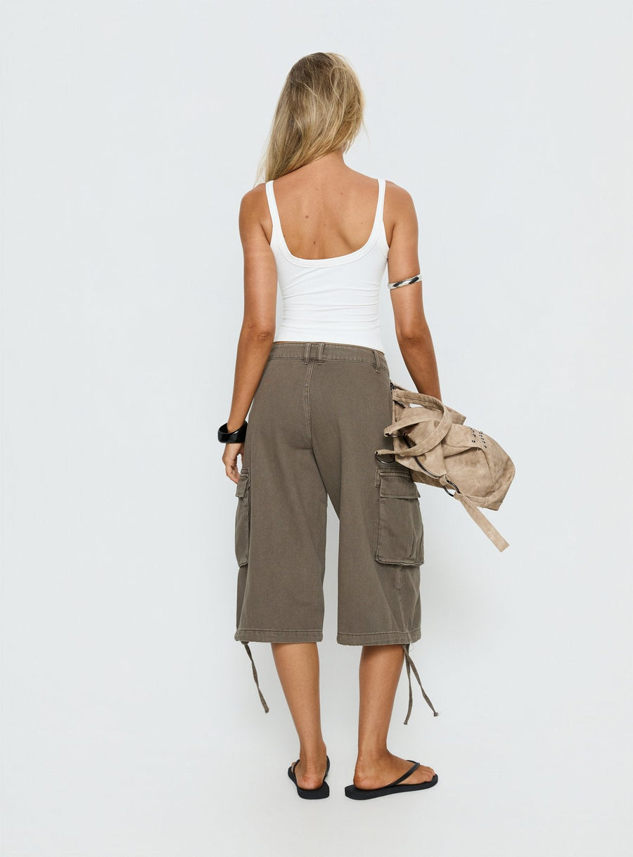 Hudsen Longline Cargo Shorts Khaki · photo 5