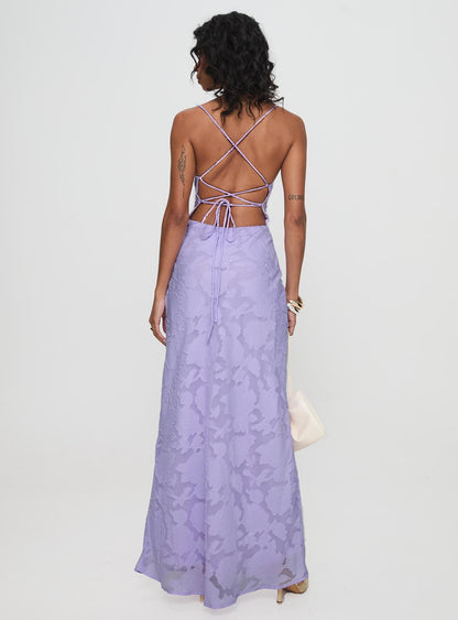 Celena Maxi Dress Lilac Burnout