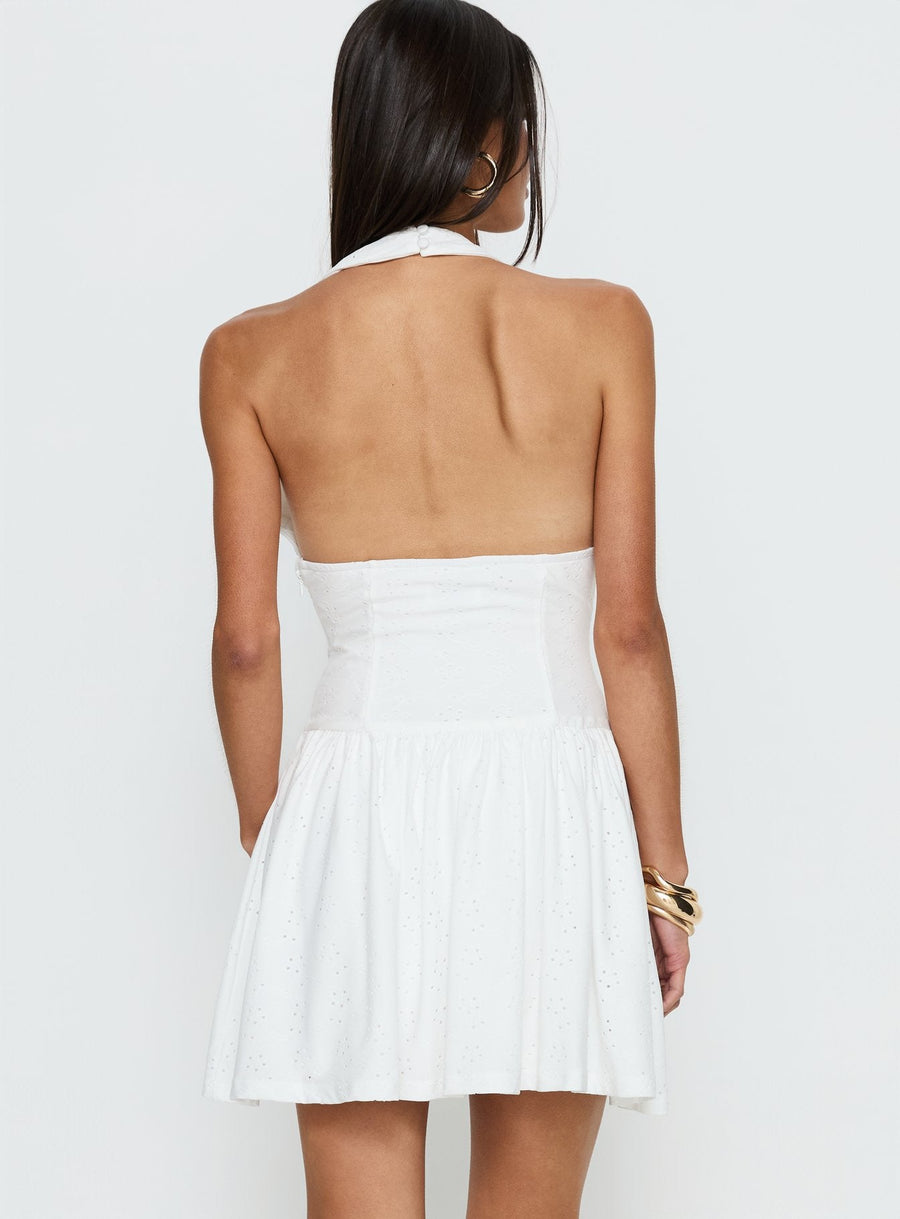 Imojen Halter Mini Dress White · photo 5