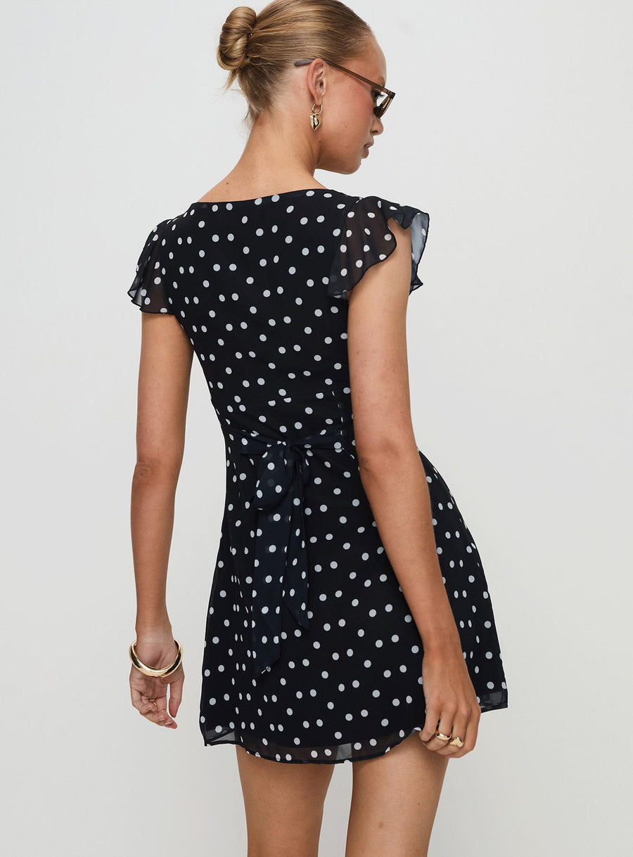 I Guess So Mini Dress Black Polka Dot · photo 5