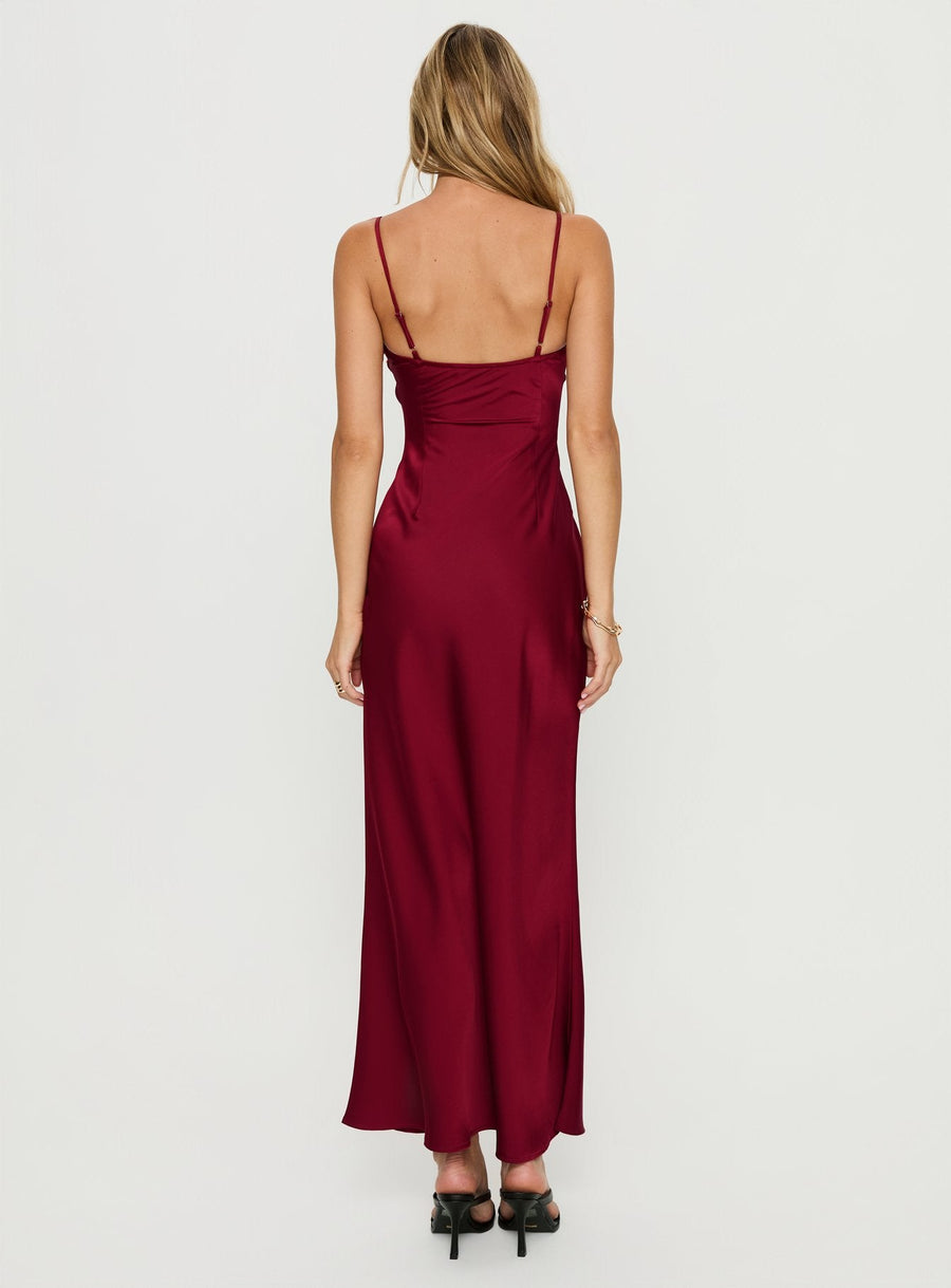 Engracia Sequin Maxi Dress Burgundy · photo 5