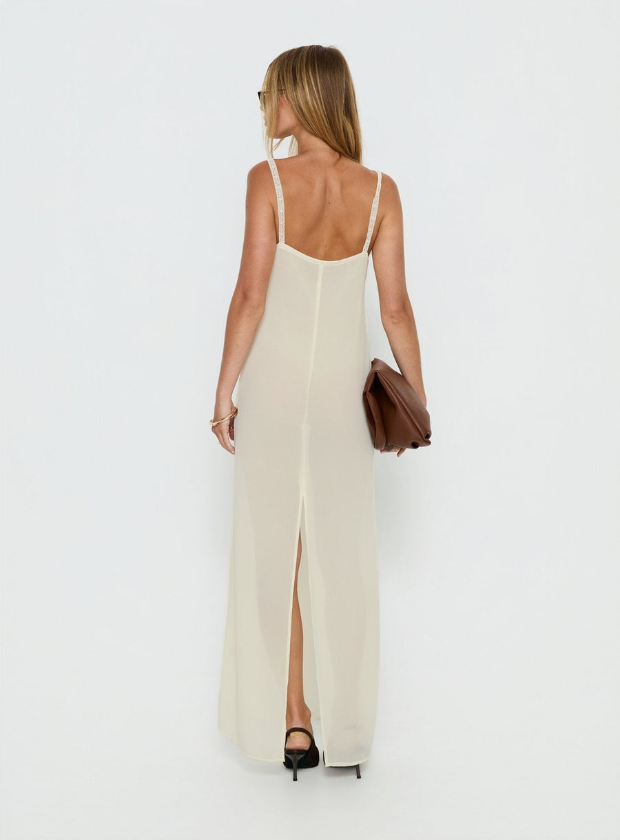 Glacial Sheer Maxi Dress Butter · photo 5