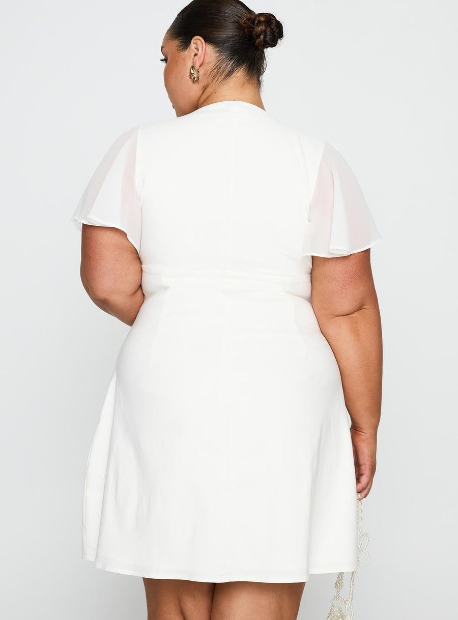 Florie Corset Mini Dress White Curve · photo 5