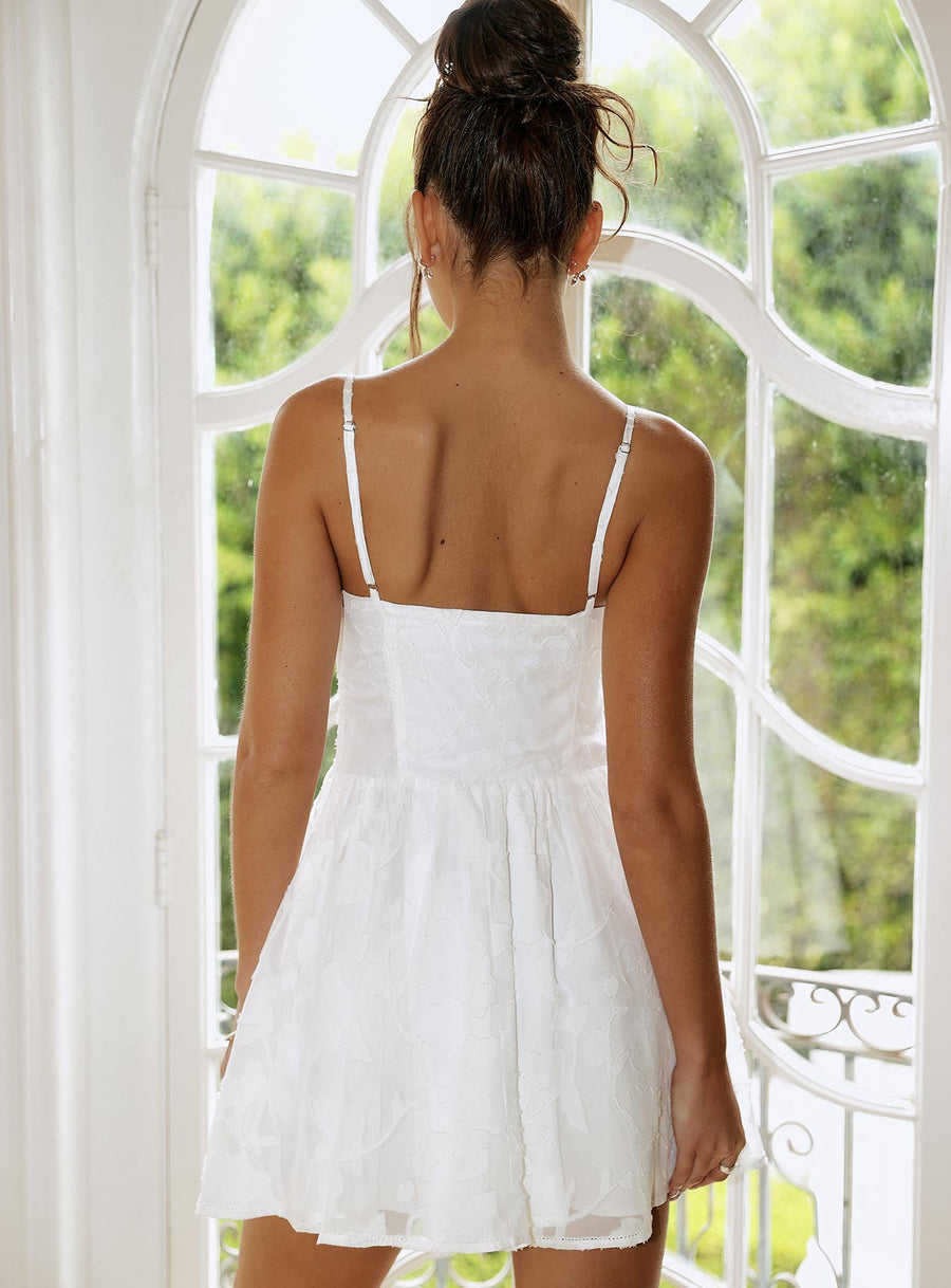 Diviner Burnout Mini Dress White · photo 4