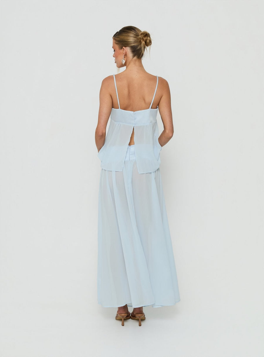 Gracia Blouson Maxi Dress Blue · photo 5
