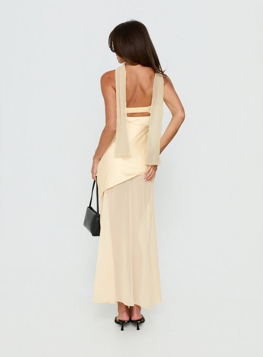 Irisie Strapless Scarf Maxi Dress Yellow · photo 5