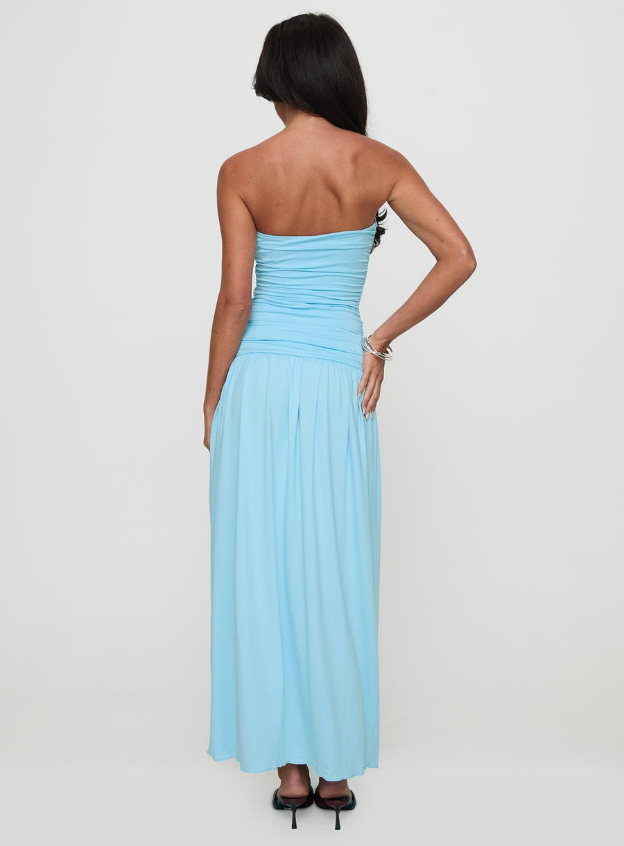 Glorie Strapless Maxi Dress Light Blue · photo 5