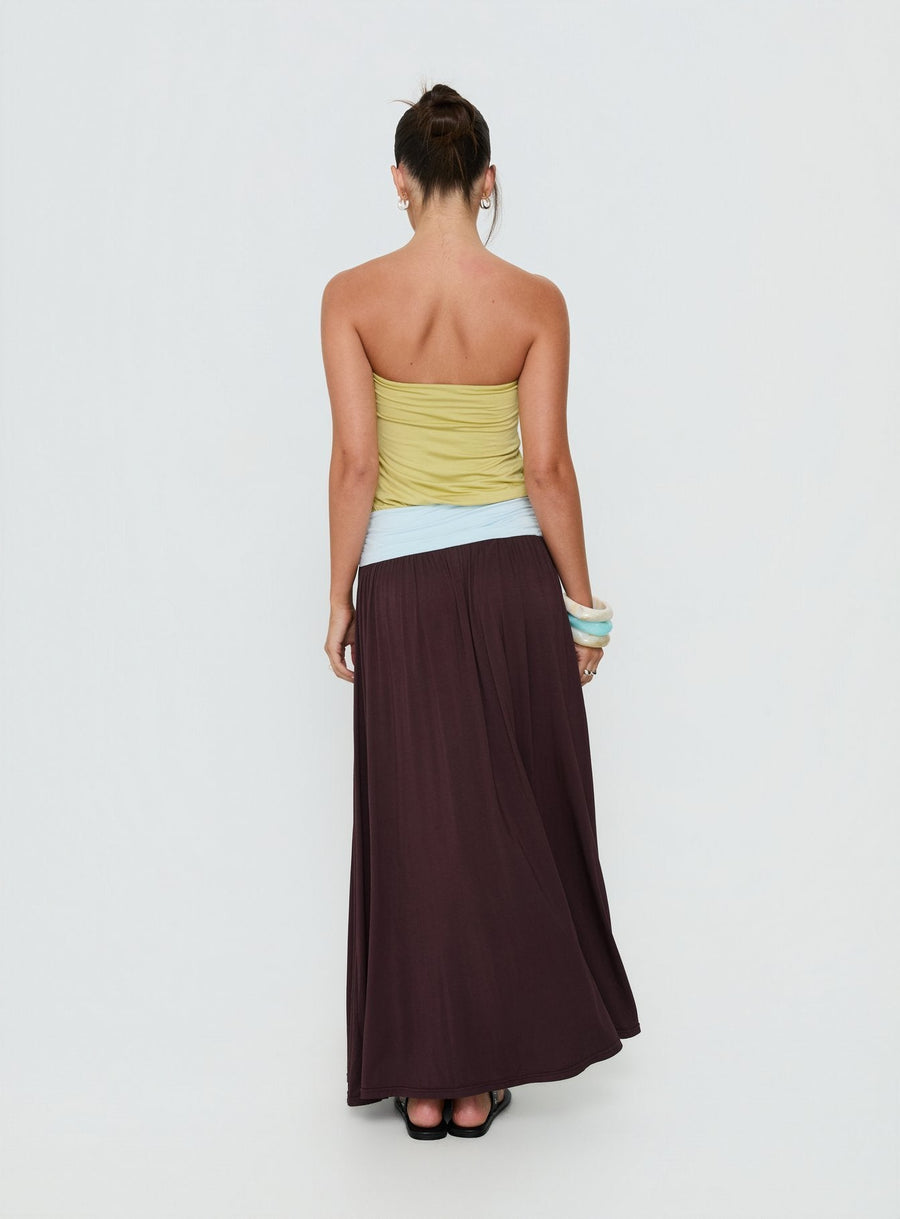 Heart Swarm Colour Block Strapless Maxi Dress Multi · photo 5