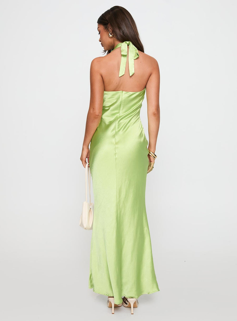 Gloriana Halter Maxi Dress Green · photo 5
