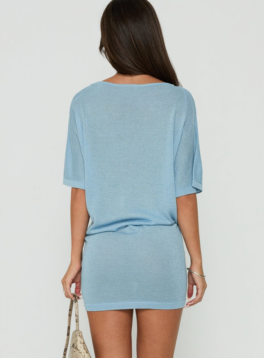 Floresita T-Shirt Knit Mini Dress Blue · photo 5