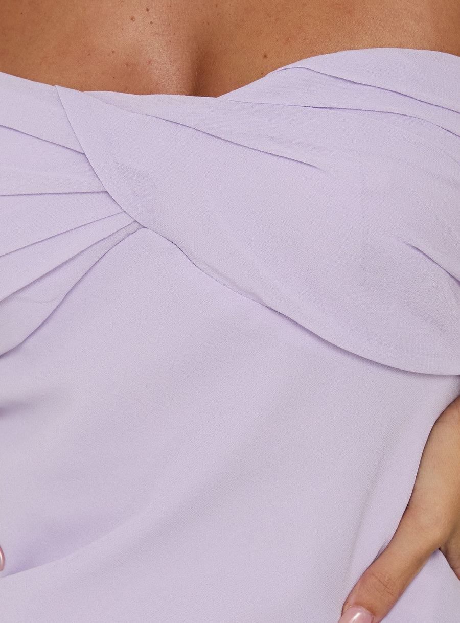 Ilana Strapless Mini Dress Lilac · photo 6