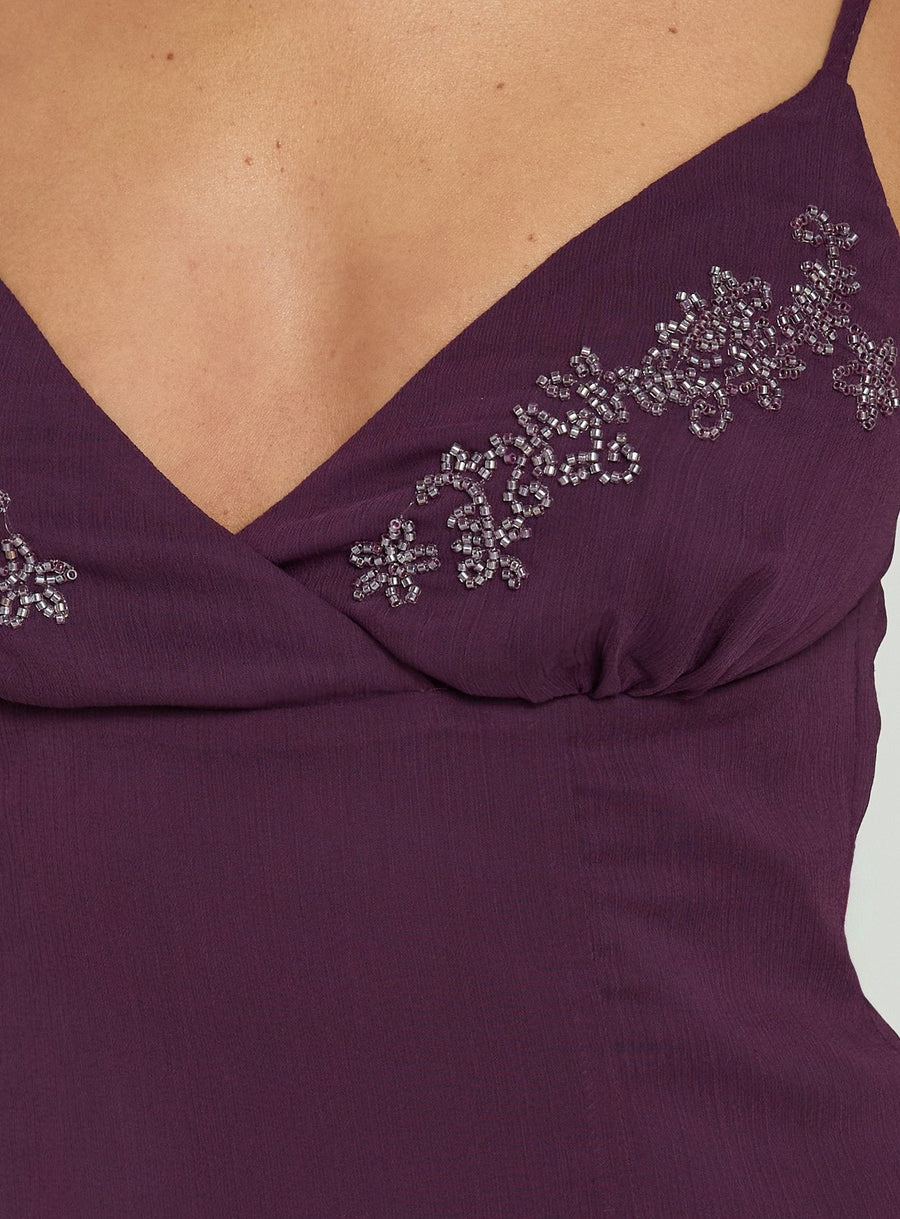 Jadira Scarf Maxi Dress Plum · photo 5