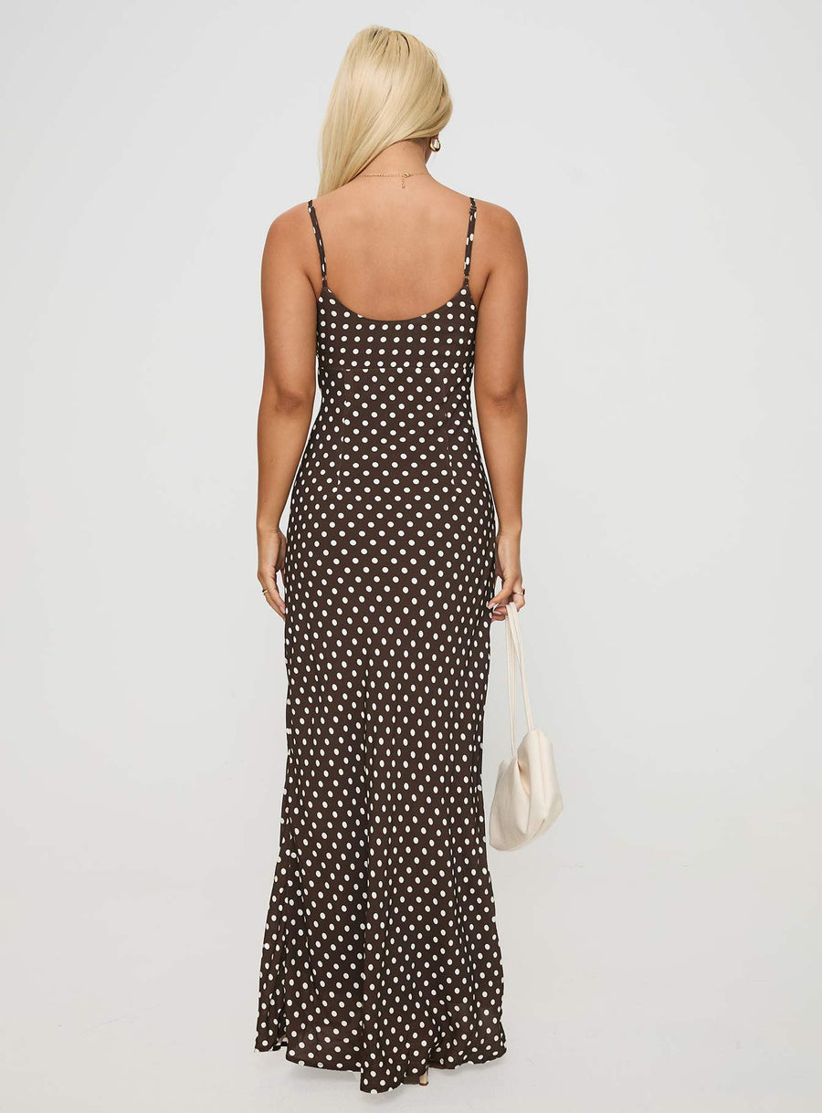 Jorjana Maxi Dress Brown / White Polka Dot · photo 5