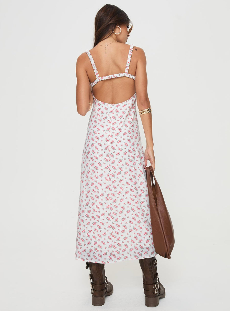 Georgia Midi Dress White / Pink Floral · photo 5