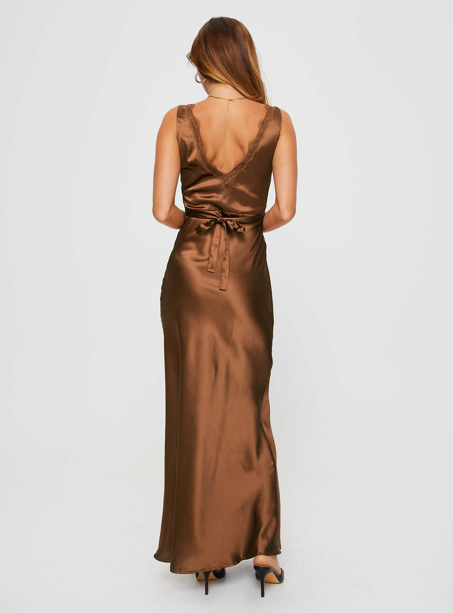 Galloway Maxi Dress Brown · photo 5