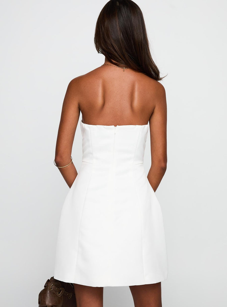 Gywneira Strapless Mini Dress White · photo 5