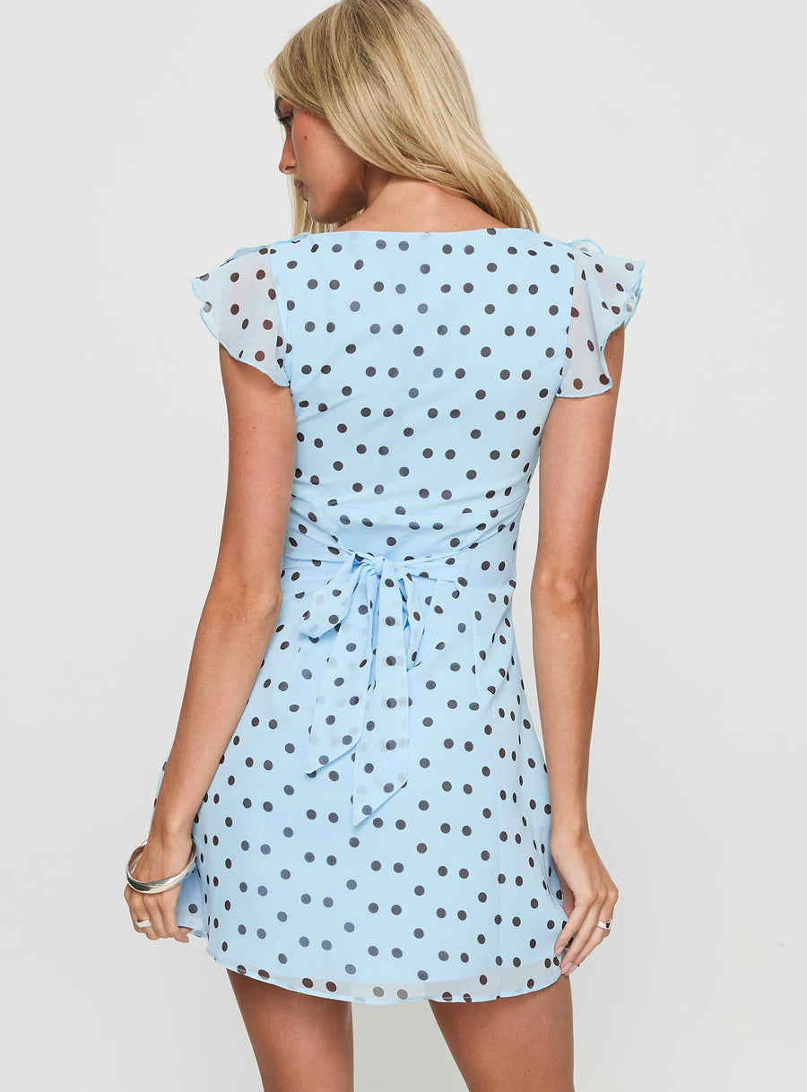 I Guess So Mini Dress Blue Polka Dot · photo 5
