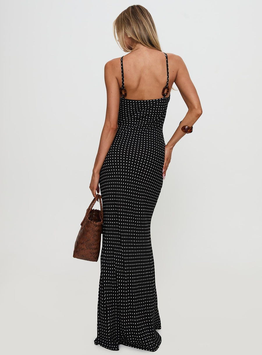 Evyn Halter Maxi Dress Polka Dot · photo 4