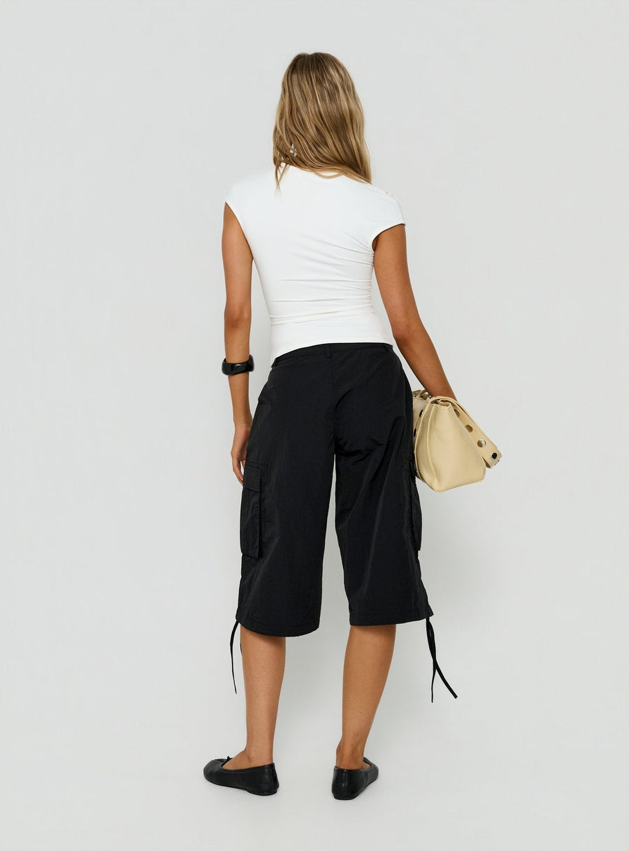 Hudsen Longline Nylon Cargo Shorts Black · photo 5