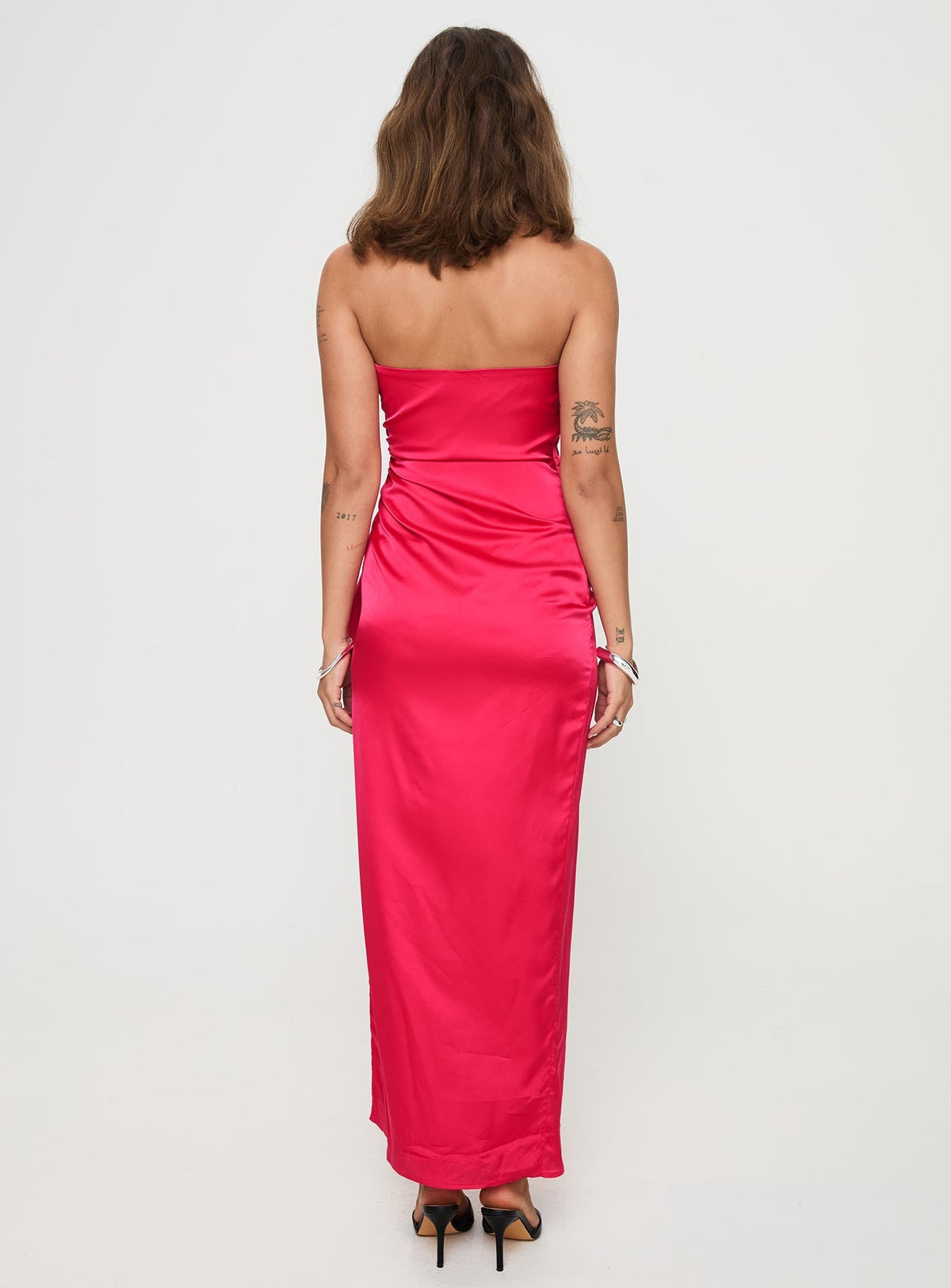 Callita Strapless Maxi Dress Red