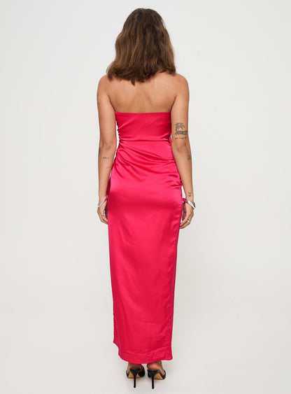 Callita Strapless Maxi Dress Red