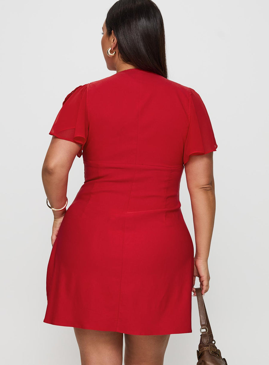 Florie Corset Mini Dress Red Curve · photo 5