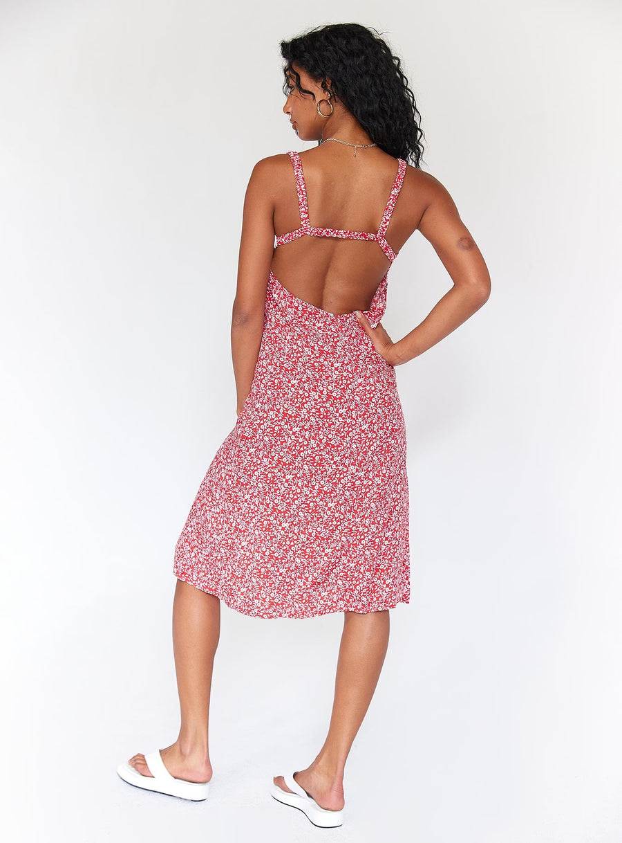 Georgia Midi Dress Red · photo 4