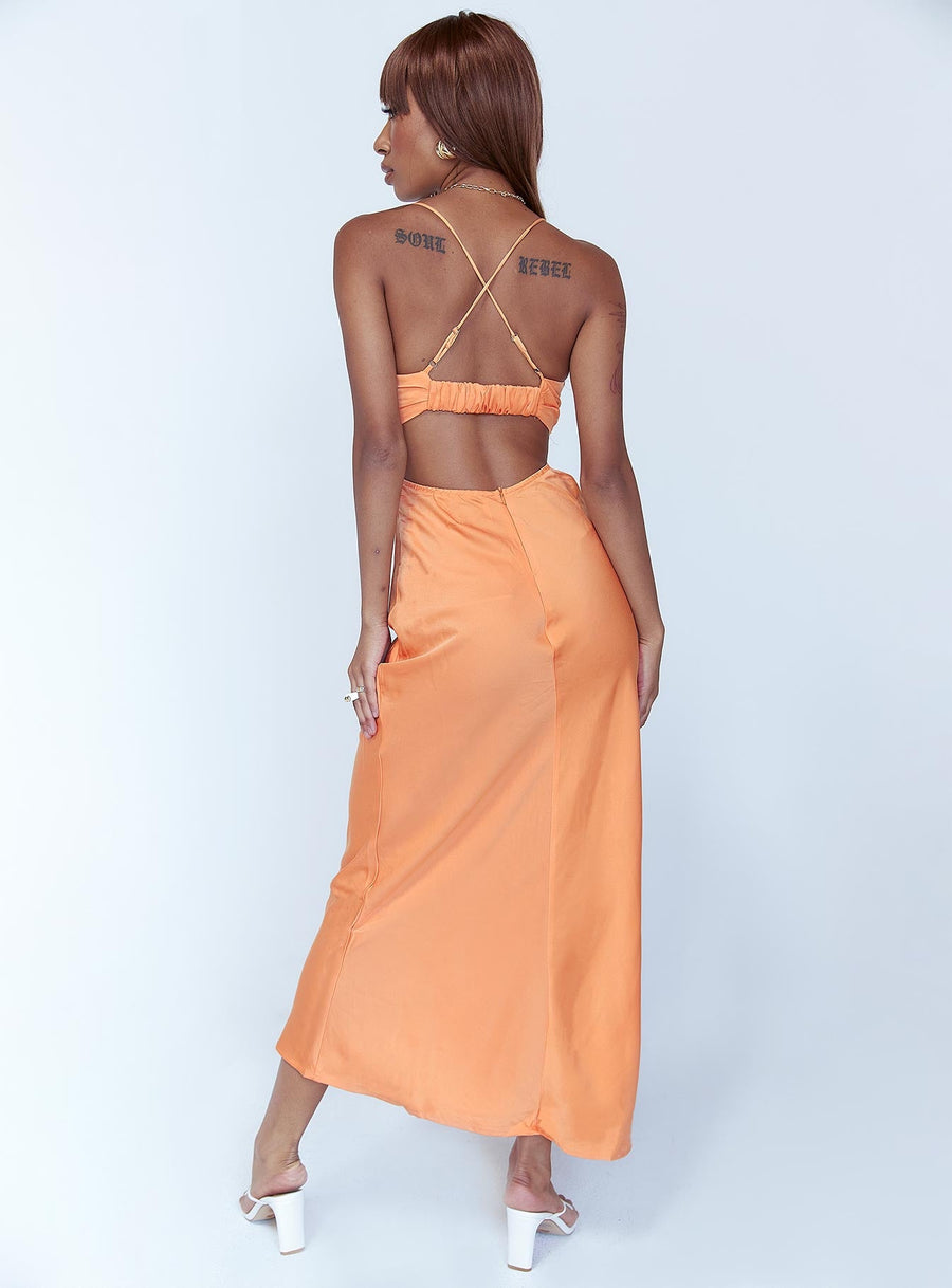Giselle Midi Dress Orange · photo 5