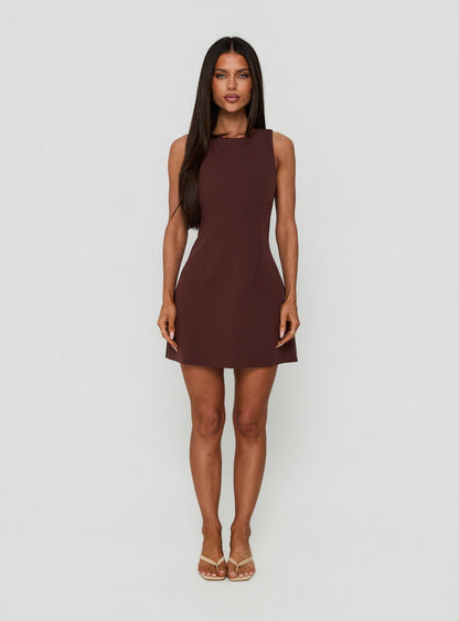 Anse Mini Dress Chocolate