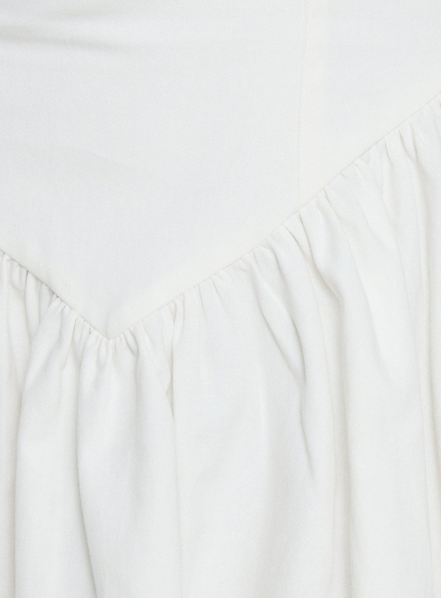 Esatora Halter Flare Mini Dress White · photo 5
