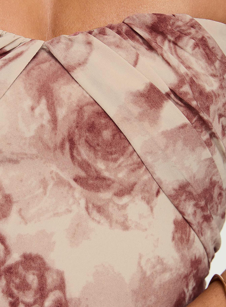 Irena Strapless Mini Dress Rose Floral Petite · photo 6