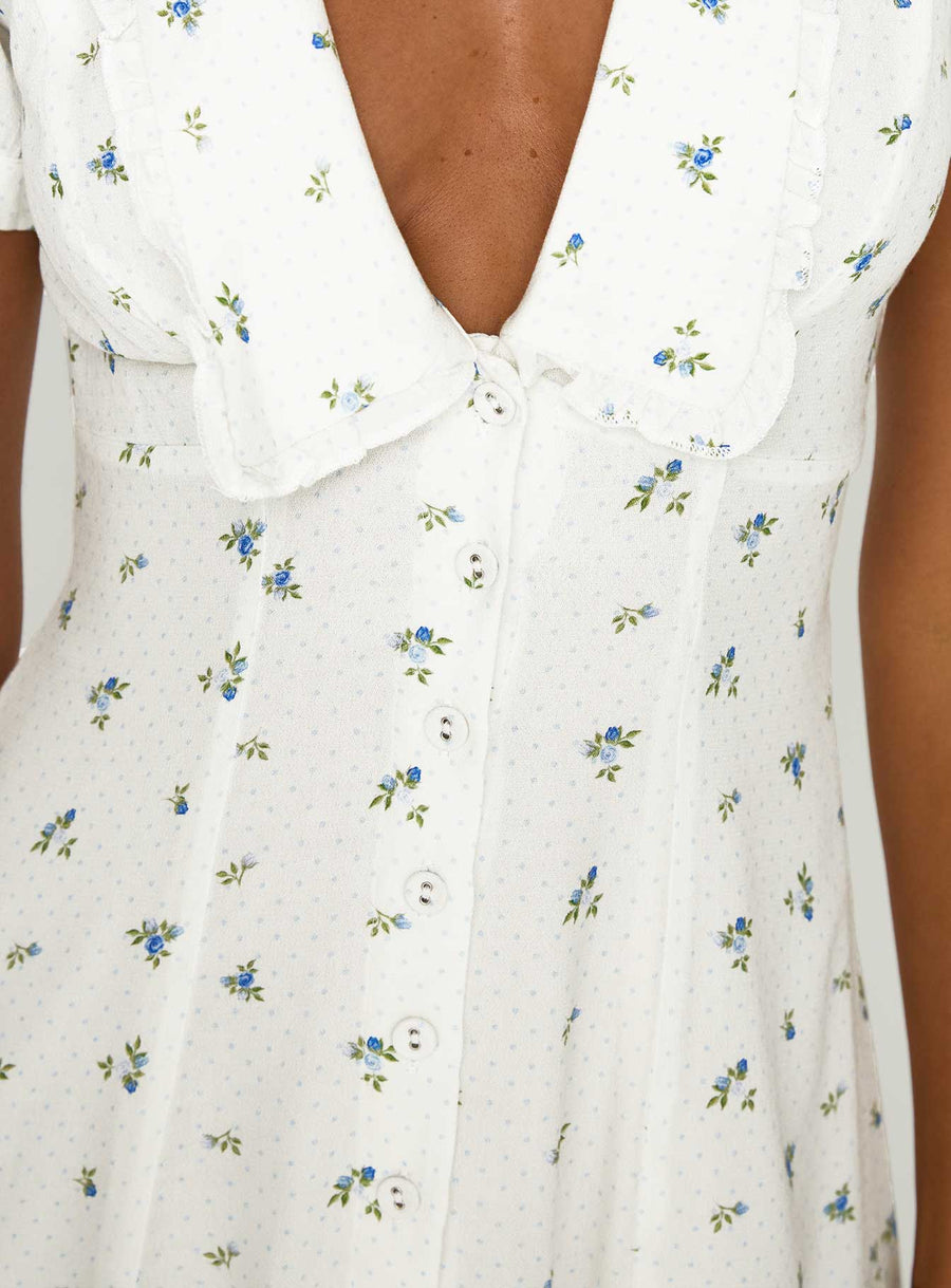 Fabiola Collared Mini Dress Floral · photo 6