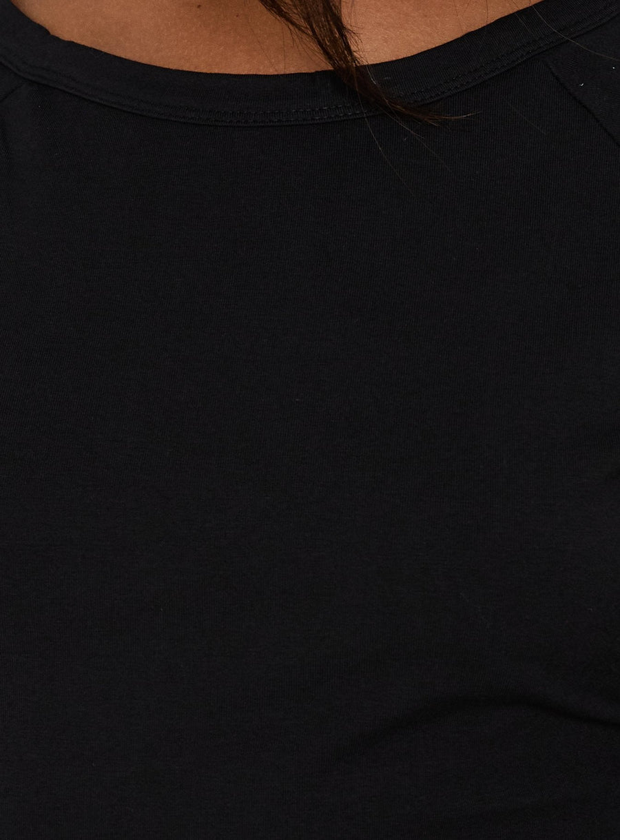 Enzia Raglan Lace Up Mini Dress Black · photo 6