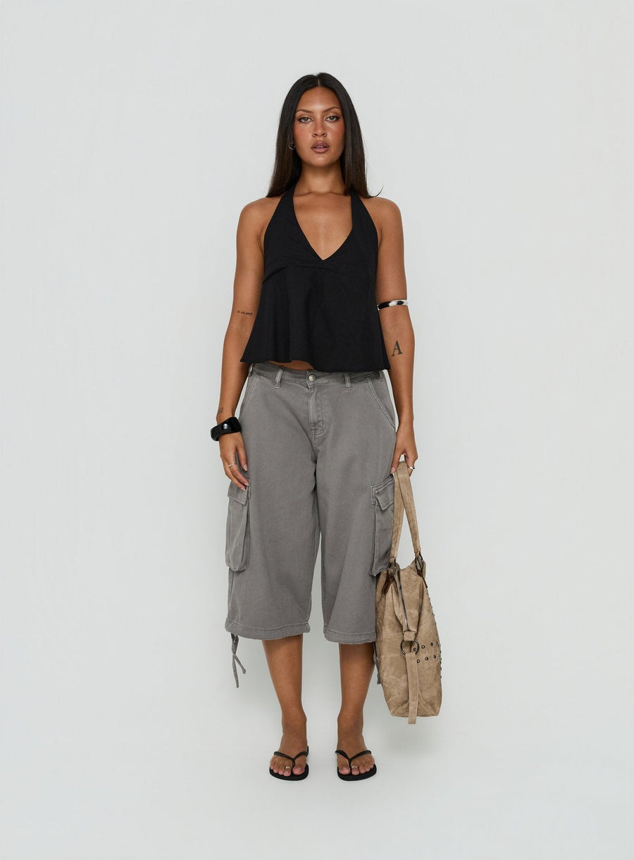 Hudsen Longline Cargo Shorts Charcoal · photo 6