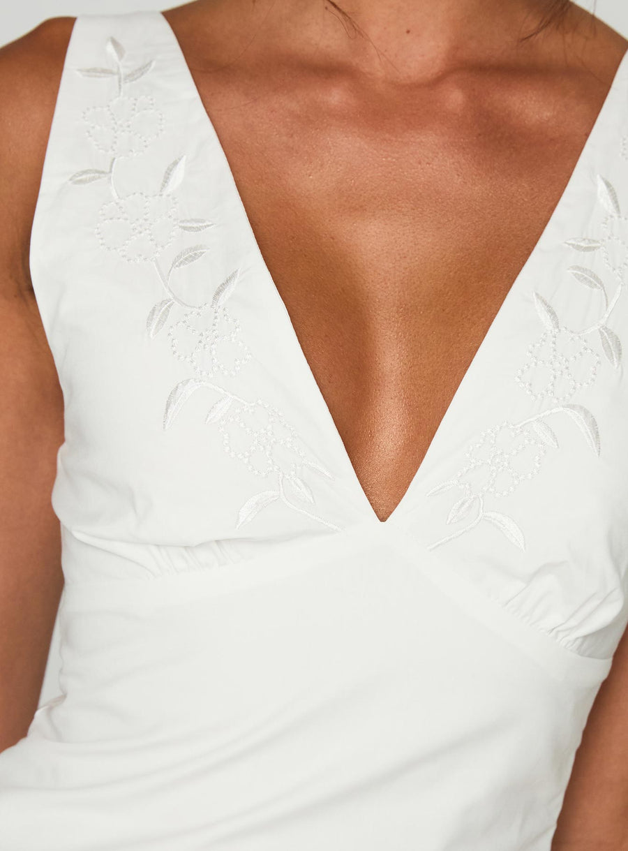Florien Broderie Mini Dress White · photo 6
