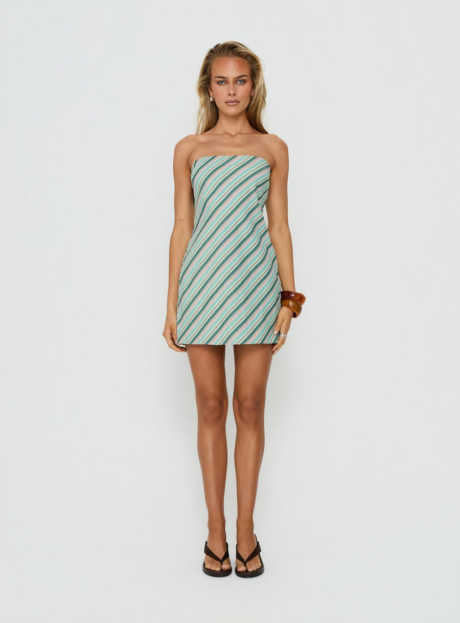 Elery Strapless Mini Dress Blue Stripe · photo 6