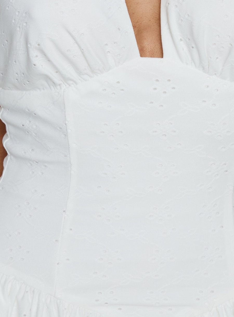 Imojen Halter Mini Dress White · photo 6