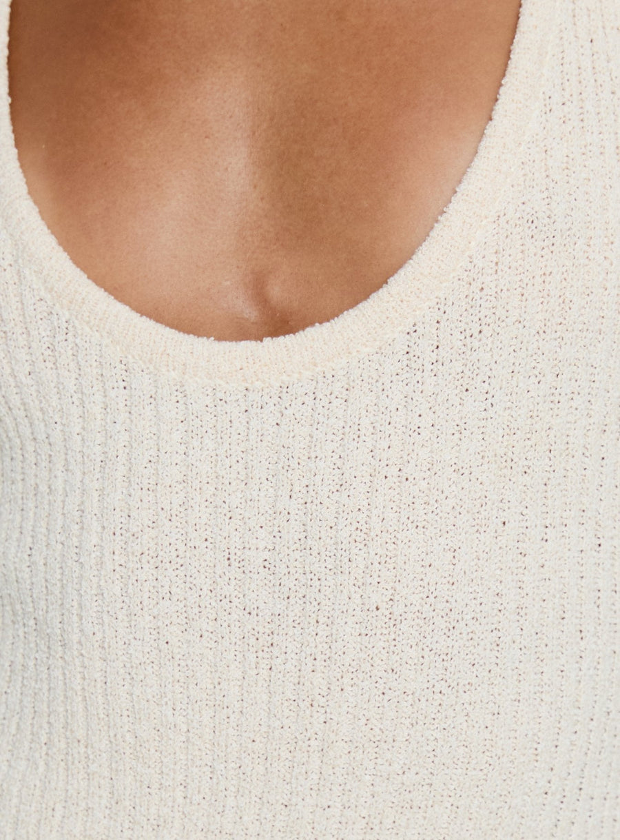 Imirisa Scoop Knit Maxi Dress Cream · photo 6