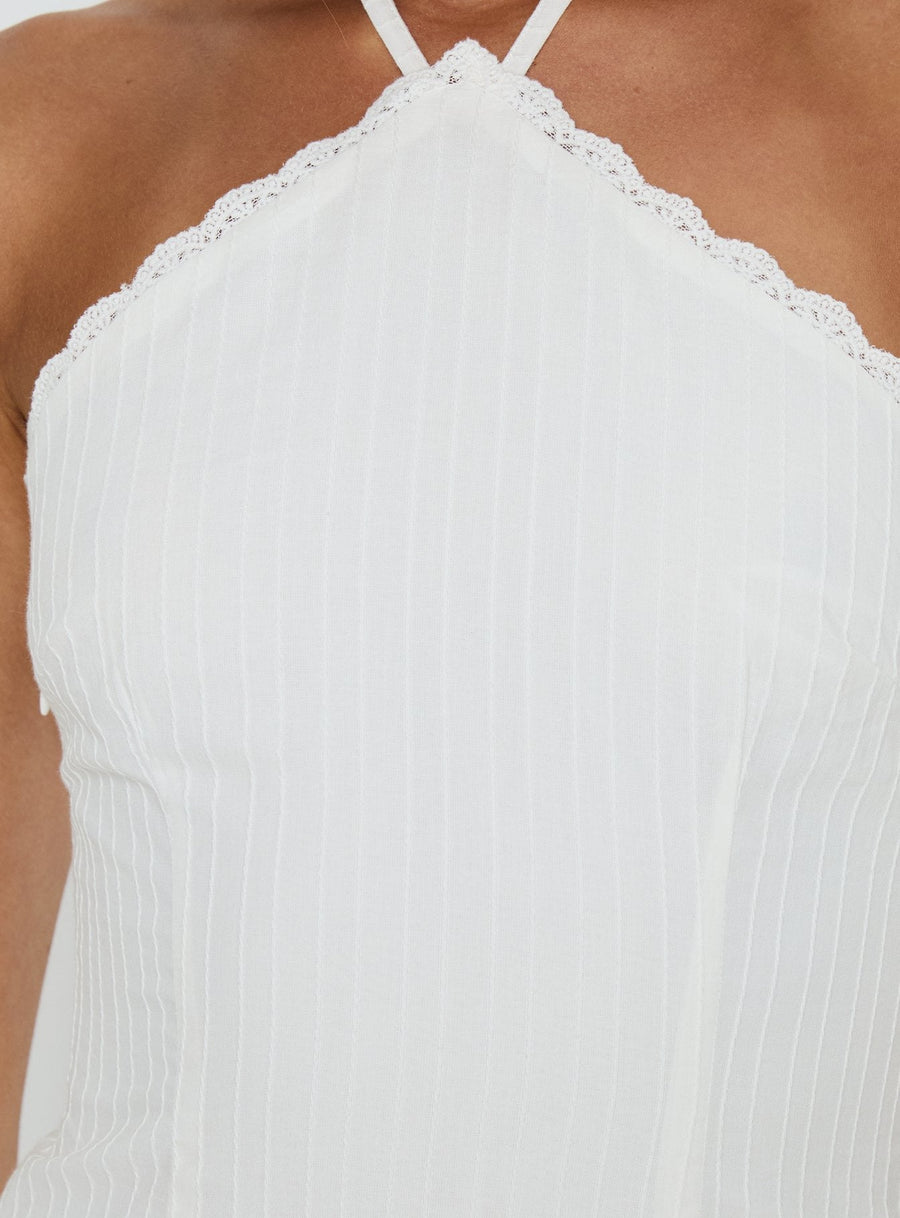 Hunnie Halter Mini Dress White · photo 6