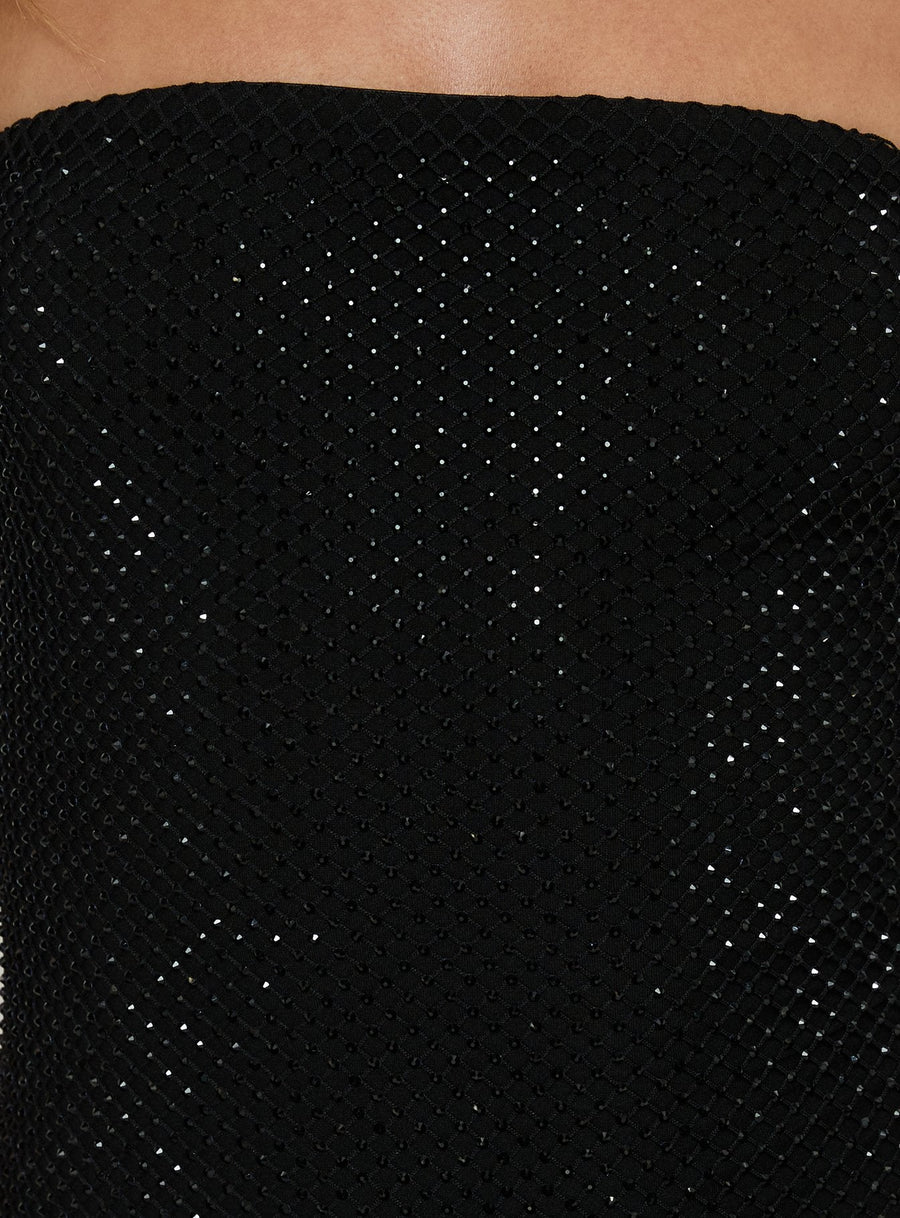 Jemira Strapless Shimmer Mini Dress Black · photo 6