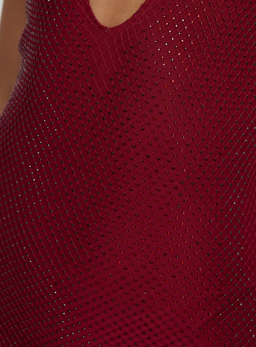Earls Halter Maxi Dress Red · photo 6