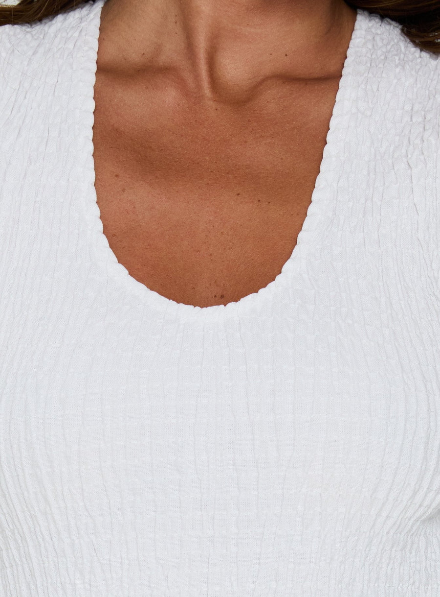 Highgate Drop Waist Pleat Detail Maxi Dress White · photo 6
